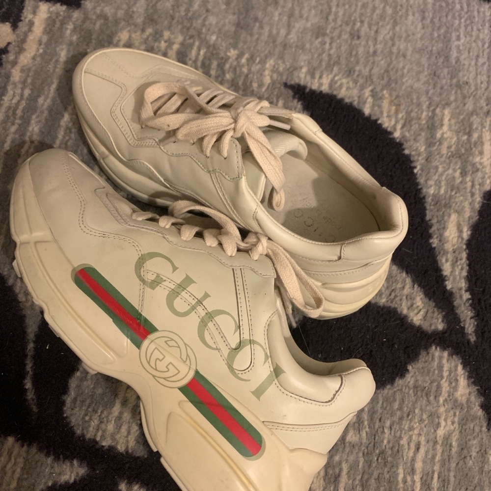 Toddler Rhyton Gucci Logo Leather Sneaker